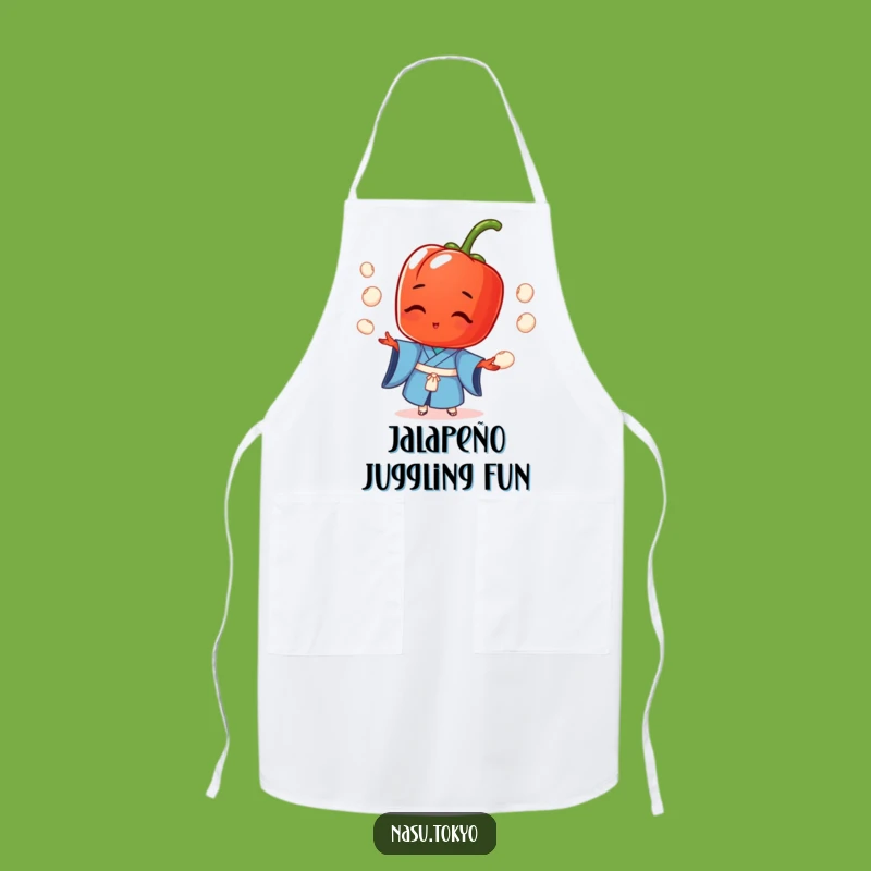 Funny Red Pepper Kimono Apron - Hilarious Juggling Veggie Kitchen Gift!