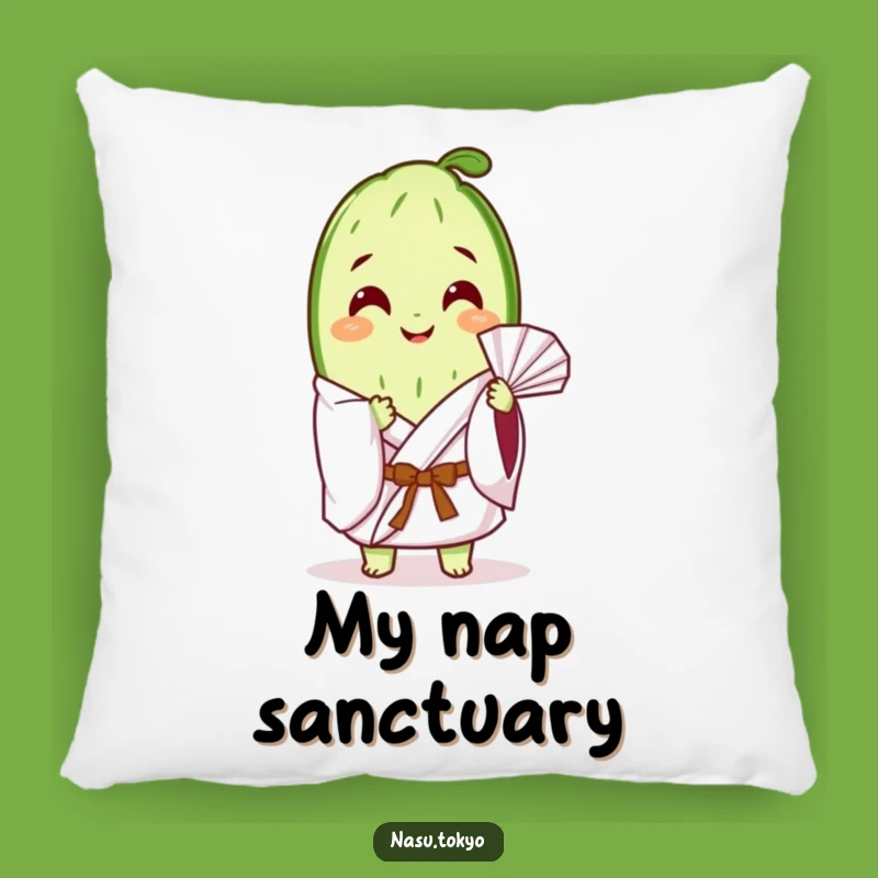 Funny Cucumber Slice Kimono Pillow - Cozy & Relaxing Veggie Cushion Gift!