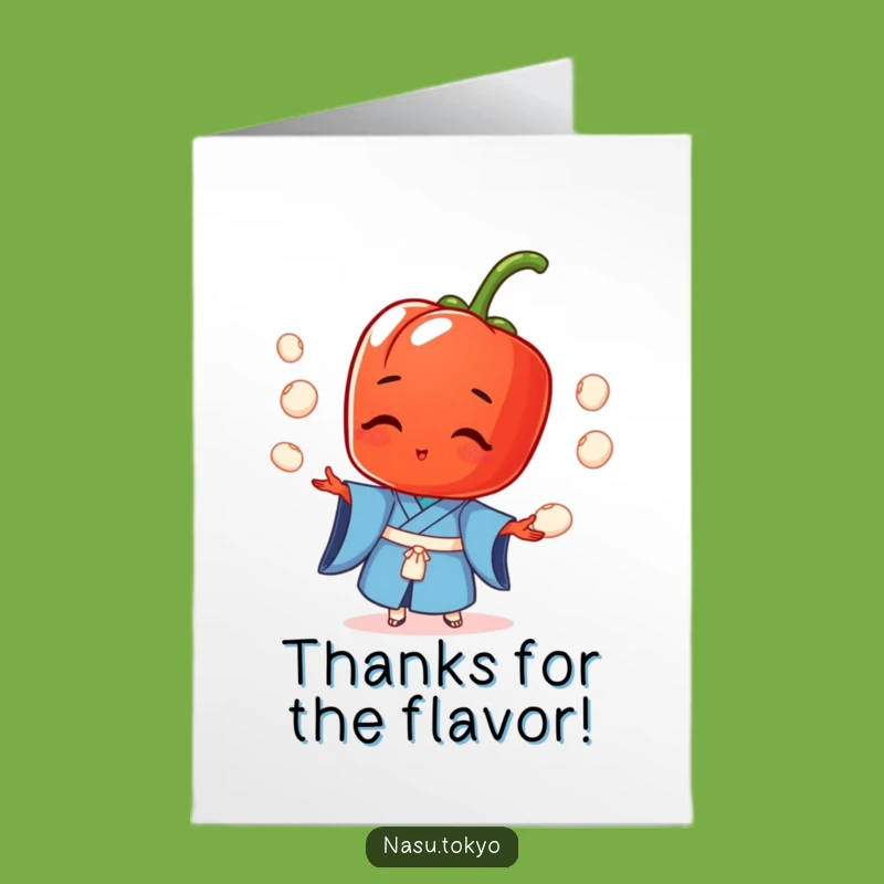 Free Printable Thank You Card: Juggling Pepper, Hilarious Downloadable Appreciation Gift