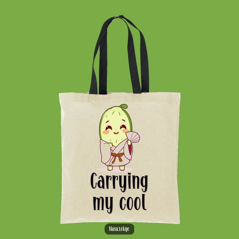 Funny Cucumber Slice Kimono Tote Bag - Chic Veggie Carry-All Gift!